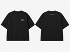 Essential Tee Black — flat front and back