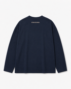 Minimal Longsleeve Navy — flat back