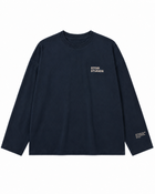 Minimal Longsleeve Navy — flat front