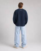 Minimal Longsleeve Navy — worn back