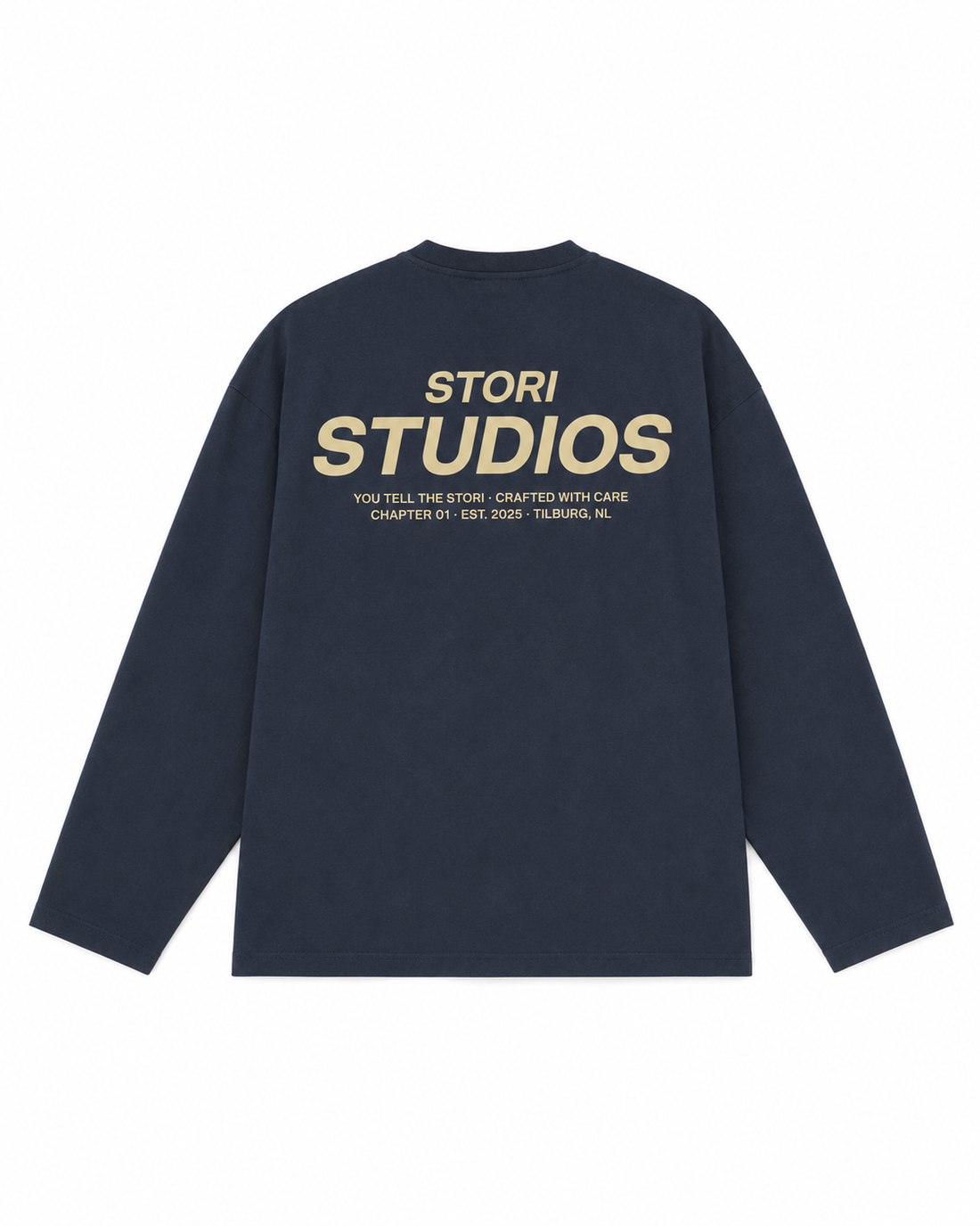Signature Longsleeve Navy — flat back