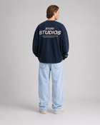 Signature Longsleeve Navy — worn back