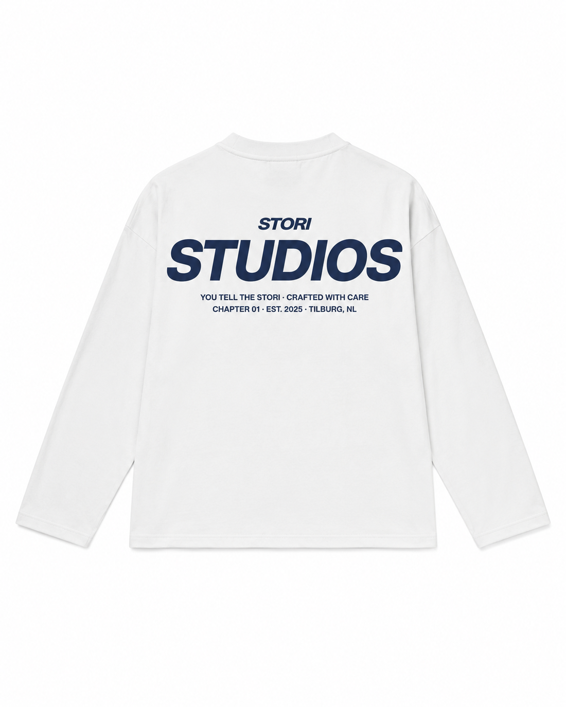 Signature Longsleeve White — flat back