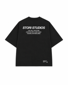 Statement Tee Black — flat front