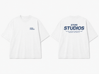 Statement Tee White — flat front and back
